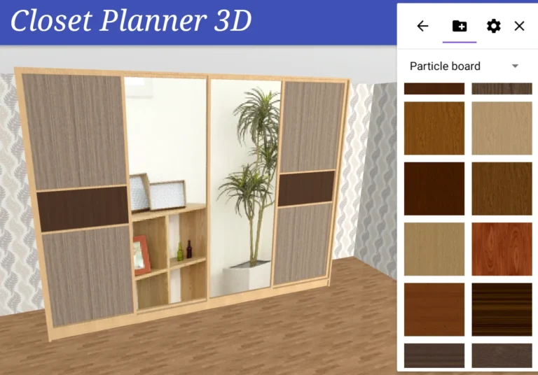 Diseño de armarios, vestidores, roperos y closets en la App Closet Planner 3D