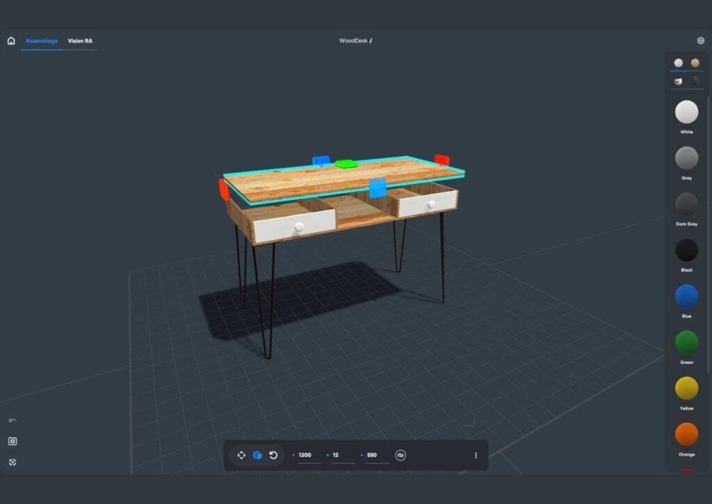 Modelado de mueble en 3D con la app Moblo desde escritorio